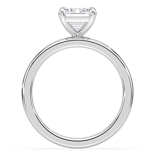 Aihpos 1ct 1.5ct 2ct Emerald Cut Engagement Ring - Moissanite Emerald Cut Ring White Yellow Rose 10K 14K 18K Gold 925 Sterling Silver Emerald Cut Rings for Women3