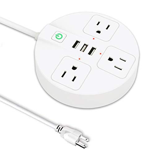 YAGALA Smart Power Strip, WiFi Surge Protector with Switch Control, 3 Individually Controlled Smart AC Plugs & 3 USB Fast Charging Ports, Compatible with Alexa and Google Home Voice Control