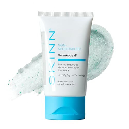 SKINN DermAppeal® Microdermabrasion Treatment for Smoother, Brighter, and Clearer Skin, 2oz - Exfoliating Facial Scrub Removes Dead Skin and Smooths Wrinkles and Fine Lines for Flawless, Glowing Skin