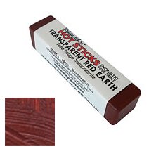 Enkaustikos Hot Sticks Encaustic Wax Paints - Transparent Red Earth Cover