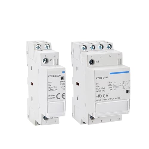 Contacteur modulaire rail DIN KCH8 2P 25A 2NO commande 24V AC