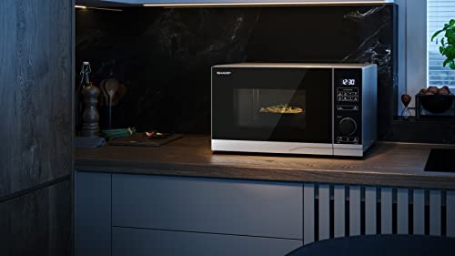 SHARP YC-PS254AU-S 25 Litre 900W Digital Microwave, 10 power levels, ECO Mode, defrost function, LED cavity light - Silver - Image 5