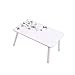 Produktbild LQJYXD-Computer Schreibtisch Bett mit Klapp Einfache Home Tisch Schlafsaal Holz Notebook Lern Schreibtisch (60x40x29cm) Blumenregale (Farbe: Weiß)