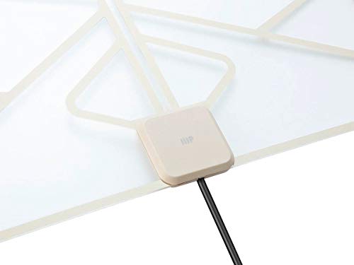 Monoprice Clear Window Or Wall Mount Paper Thin Hdtv Antenna With In-Line Active Amplifier, 139299 White #TOP4