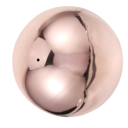 DOITOOL Boule de Jardin Acier Inoxydable Miroir Réfléchissante Rose Doré Sphère Décorative Creuse et Légère Boule Observation Métallique pour Extérieur et Terrasse