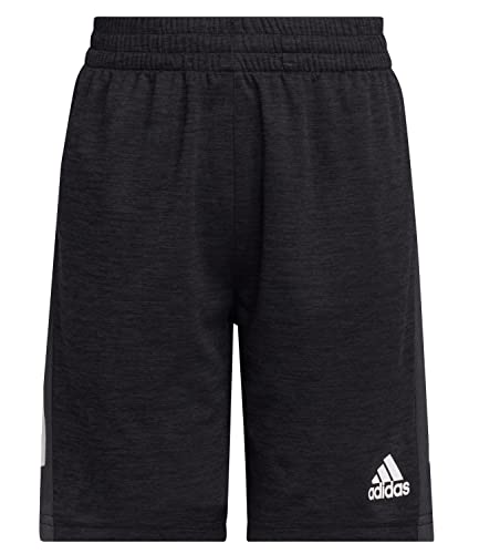 adidas Boys' Active Sports Athletic Shorts (Small, Black Heather D2M)