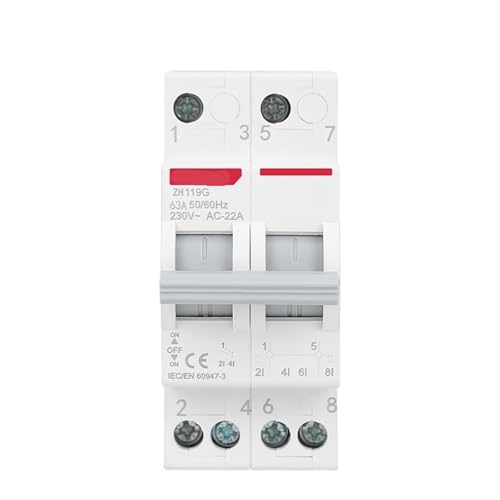 Disjoncteur transfert manuel double alimentation maison 40A - 2
