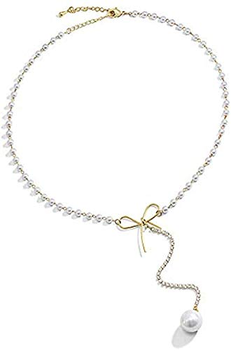 Preisvergleich Produktbild CKAWM Halskette Einfache Quaste Halskette Weibliche Kurze Bogen Schlüsselbeinkette