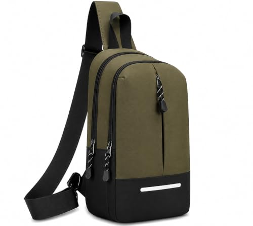 Image of Sling Bag for Men & Women- Crossbody Sling Bag for Travel, Cycling & Hiking | Waterproof Shoulder Bag with Compartment and Zipper Pockets