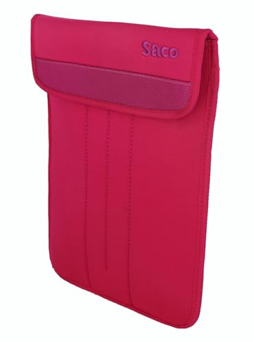 Image of Saco 10-12 Inch Puffy Tablet Sleeve Case Compatible for OnePlus Pad Go 11.35 inch /OnePlus Pad 2 12.1 inch /Galaxy Tab A9 Plus /S8 /S9 /Realme Pad /Honor Pad X9 /Xiaomi Mi pad 6 /Redmi Pad, Soft Foam Lining-Pink