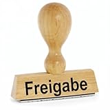 Lagerstempel/Lagertext – Freigabe - von Kaufhaus2010 Buchenholzstempel – Lagertextstempel zur Kennzeichnung von Rechnungen und anderen Dokumenten 4 cm lang