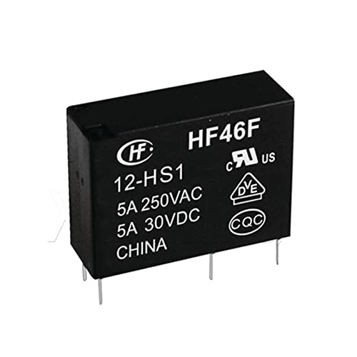 Relais HF46F 12-HS1 mini relais 4 broches 12V 5A DIP4 pour circuit imprimé domotique