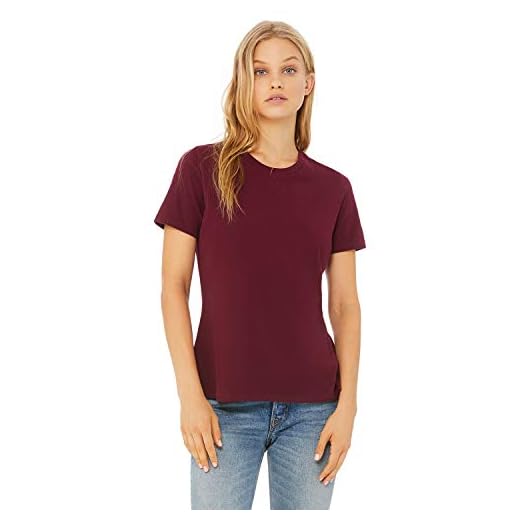 Bella + Canvas Ladies' Relaxed Jersey Short-Sleeve T-Shirt M MAROON