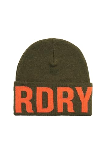 Superdry Damen Beaniemütze mit Logo Army Kaki Grün 1SIZE