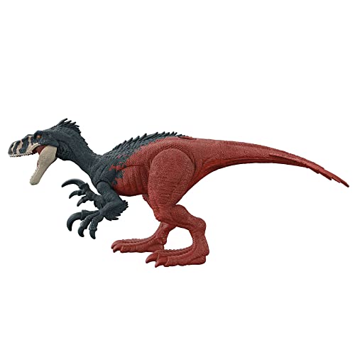 Jurassic World Dominion Roar Strikers Megaraptor Dinosaur Action Figure With Attack Motion And Sound, Toy Gift With Physical And Digital Play #TOP2