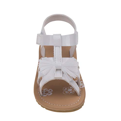 Josmo Girls Salma Flat Sandal, White, 6 Toddler2