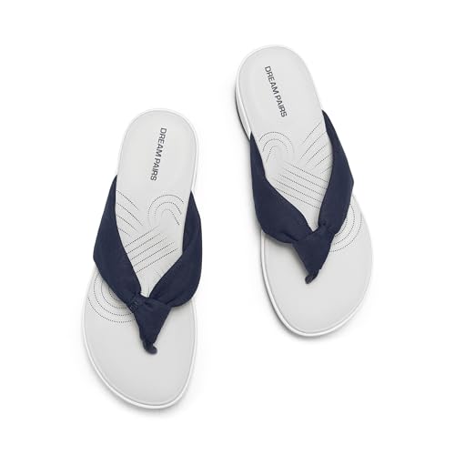 Image of DREAM PAIRS Platform Flip Flops for Women Cushioned Thong Sandals with Soft Eva Foam Insole Lightweight Lycra fabric Comfort Dressy Slides Slippers for Summer Beach