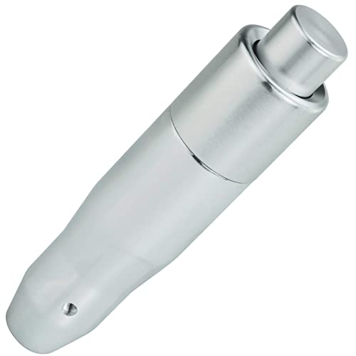 Lunsom Automatic Shift Knob Metal Car Shifting with Push Button Aluminum Alloy Shifter Lever Handle Long Stick Gear Head Fit Most Auto Transmission Vehicle (Silver)