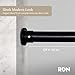 Room/Dividers/Now Tension Curtain Rod, Adjustable Heavy-Duty Tension Rod No Drilling Required, 28-50 Inch, Black Curtain Tension Rod with Strong Hold and Easy Setup for Windows, Closets and Spaces