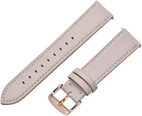 ANNEFIT Watch Band 20mm with Rose Gold Buckle - Classic Oil Wax Leather Quick Release Watch Strap (Off-white) — view 6