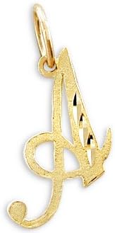 Sonia Jewels 14k Yellow Gold Initial Letter A Pendant