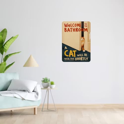 Image of Zesta Bathroom Decor Items Washroom Decor Tin Sign | Aesthetic Posters Wall Poster for Bedroom | Magnetic Cafe Decoration Items /Restaurant Decorations Items | Quirky Home Decor Bar Accent (Bathroom)