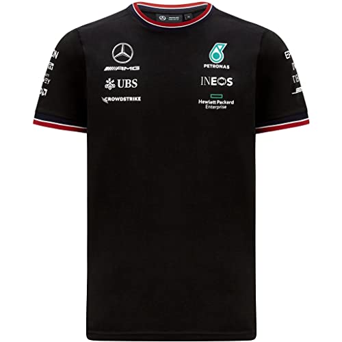 Mercedes Benz AMG Petronas F1 Men's 2021 Team T-Shirt (XL, Black), Black, X-Large Mercedes Benz AMG Petronas F1 Men's 2021 Team T-Shirt (XL, Black), Black, X-Large