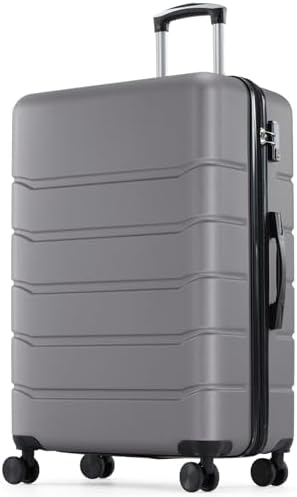 NEWBULIG 28 Inch Checked Luggage, Expandable Suitcase with Spinne...