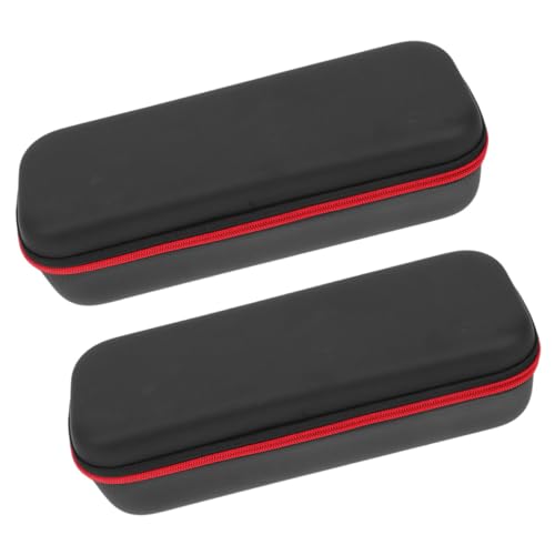 GOOHOCHY 2pcs Portable Microphone Cases Durable Mic Storage Pouch with Mesh Bag for Accessories Shock Resistant Zippered Protection for Travel Go Use