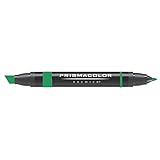 Prismacolor Double-Ended Marker, Broad and Fine Tip, PM186 Emerald (25)