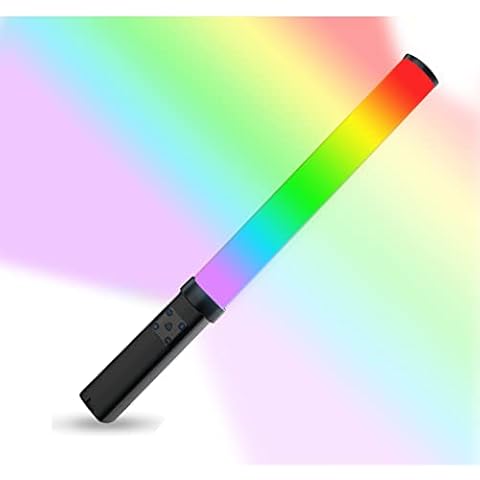 ZUCKLIGTH RGB Handheld LED Video Light Stick Dimmable Photography Tube Light Wand with 9 Colors /Built-in Rechargable Battery/1000 Lumens/ CRI 95 TLCI 97 Accurate CCT HSI Mode, 36 Fx Light Effect Cover