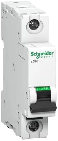 Schneider Electric Acti9 xC60 32A 1-Pole MCB | C Curve, 15kA High Breaking Capacity | Miniature Circuit Breaker for Reliable Overload & Short-Circuit Protection| DIN Rail Mount | IEC Certified | White