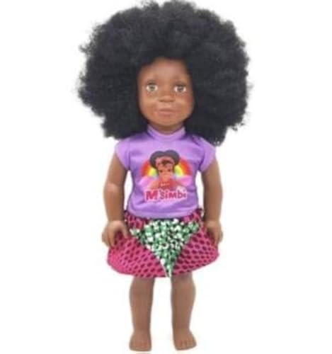 M'simbi Limpo Doll: Black African fro Hair Doll