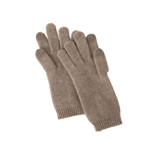 Guantes de punto de cachemira con lazo elegantes y suaves para proteger las manos en invierno