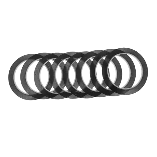 Veemoon 8pcs Black Pet Material Self Adhesive Whiteboard Tape Marking Construction Tape for Grid Lines Chalkboard Artwork