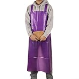 Delantal a prueba de aceite e impermeable para trabajos de cocina, protección eficaz contra manchas y suciedad (amarillo)