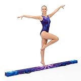 ARATERVIO Faltbarer Gymnastik Schwebebalken 210 cm – Trainingsbalken Balance Beam für Kinder & Anfänger, Rutschfester Turnbalken mit Schaumstoffpolsterung (Sternenhimmel)