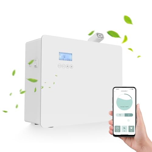 Smart Scent Air Machine for Home, Sheet-Metal HVAC Scent Diffuser for Essential Oils with Cold-Air Diffusion, 1000ml for 10,000 Sq.Ft