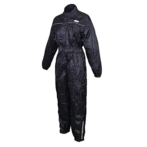 NORMAN Black Waterproof Coverall Overall Boiler Suit Workwear Boilersuit Men's Rain Suit (L)