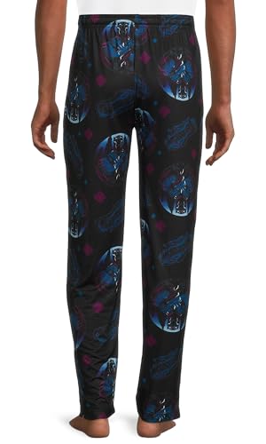 Marvel Men's Black Panther Allover Scene Sateen Soft Touch Lounge Sleep Pajama Pants4