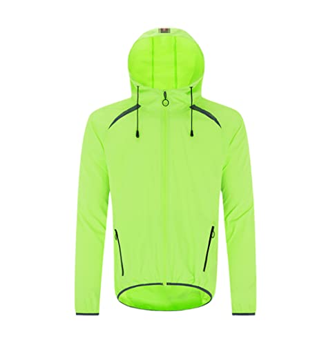 Veste de cyclisme homme coupe-vent et imperméable avec bandes réfléchissantes