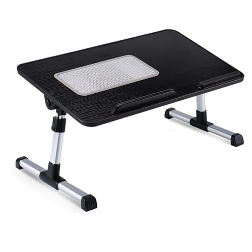 OWKAY Support d’Ordinateur Portable Pliant Multifonctionnel Réglable Réglable Petite Table de l’Homme Paresseux Table d’Ordinateur Pliable Table de lit Ventilateur de Refroidissement intégré