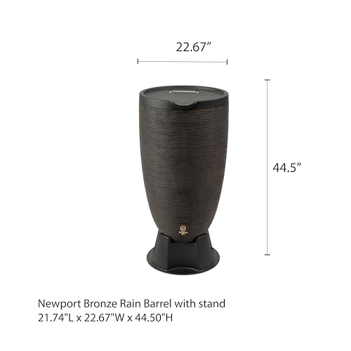 Rts Home Accents 551500100A9281 Newport Bronze Rain Barrel thumb #6