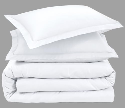 Conjunto de capa de edredom SereneSleep King branco - conjunto de capa de edredom king size de micro