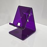 TAYEEN Acrylic Phone Holder – Aesthetic Clear Phone Stand for Desk, Compatible with 4”-12” Devices – Stylish Office Decor, Work from Home Essential, Minimalist Tablet Dock for All Phones & Tablets