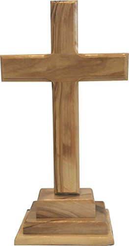 Holy Land Market Standing or Table Altar Olive Wood Cross (8 Inches (20 cm))