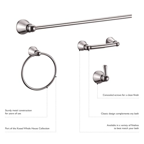 Design House 188730 San Martin 4-Piece Bathroom Hardware Accessory Kit Polished Chrome by Design House - Image 3