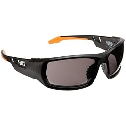 Klein Tools 60164 Safety Glasses, Professional PPE Protective Eyewear with Full Frame, Scratch Resistant and Anti-Fog, Gray Lens