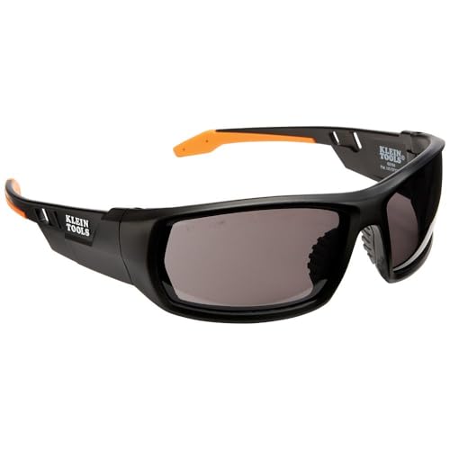 Klein Tools 60164 Safety Glasses, Professional PPE Protective Eyewear with Full Frame, Scratch Resistant and Anti-Fog, Gray Lens by KLEIN TOOLS - Used condition - US$12.95