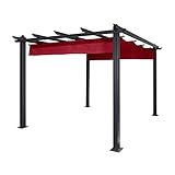 ALEKO 10 Ft. W x 10 Ft. D Canopy Color: Burgundy